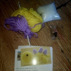 Yellow and Lavender Crochet Amigurumi Kit